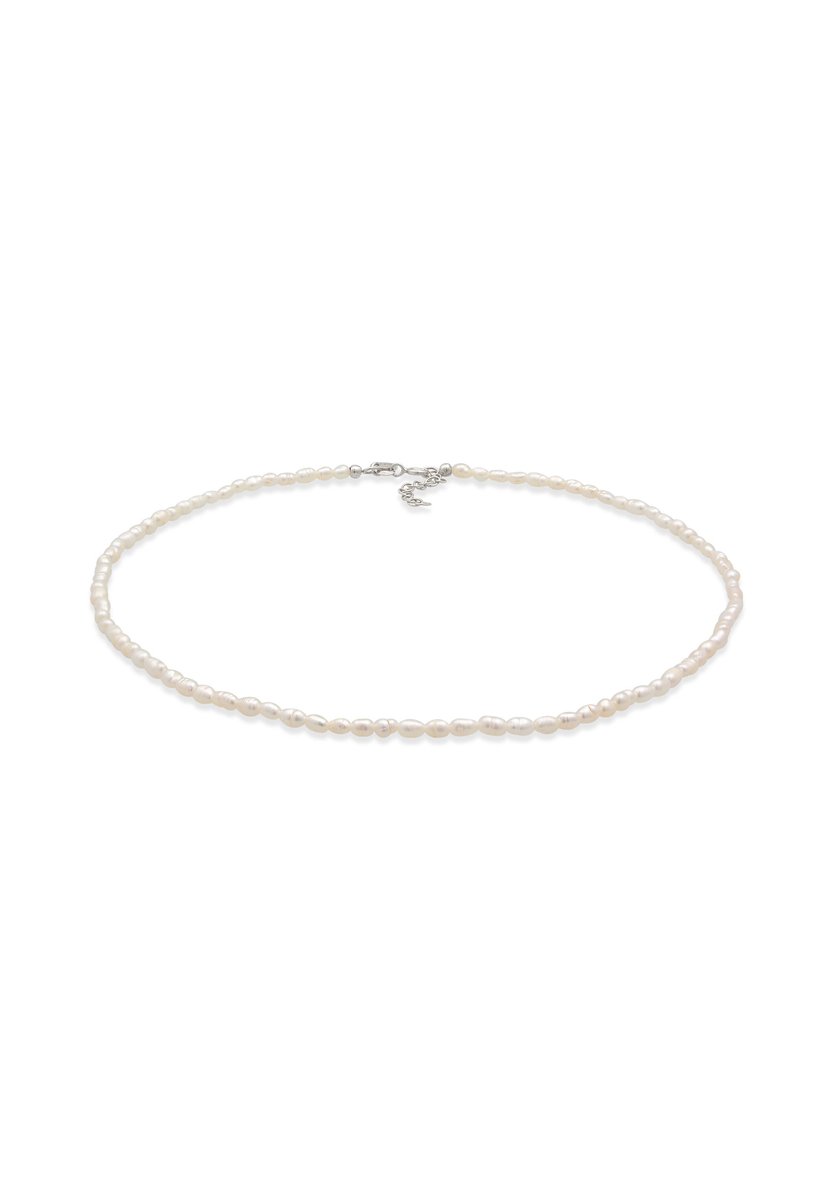 Elli PREMIUM - Halsketting - Dames Choker Klassiek Trend met zoetwater gekweekte parels in 925 Sterling Zilver Verguld - Dames