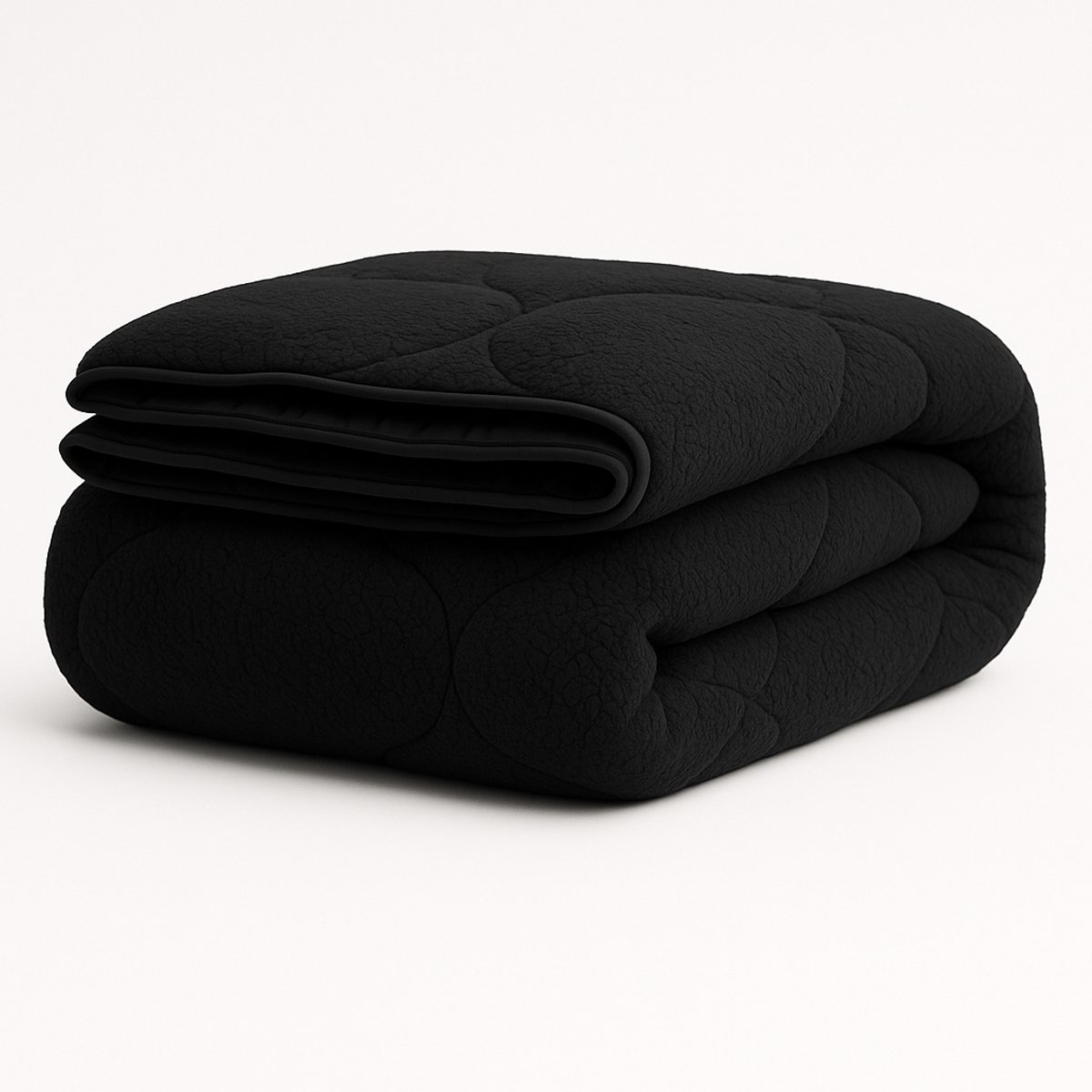 Y-NOT - Teddy Dekbed Zonder Overtrek 240x200 - All Season - Zacht & Wasbaar - Zwart