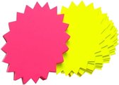 Allecto Plus - 40 stuks detailhandelsetiketten van fluorescerend tekenpapier - Verkoop etiketten voor supermarktwinkels - Prijskaarten en promotie