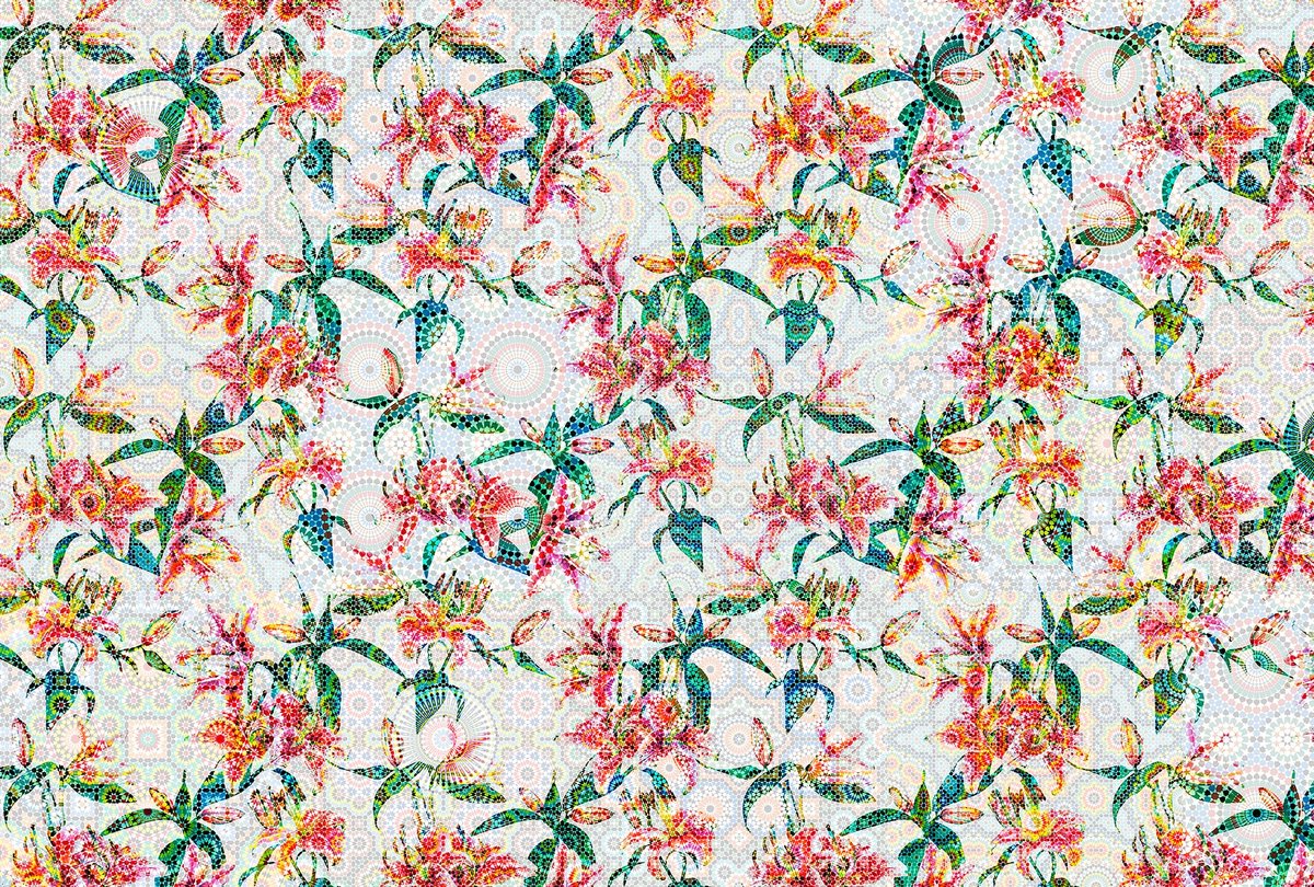 Behang walls by patel mosaic lilies 1