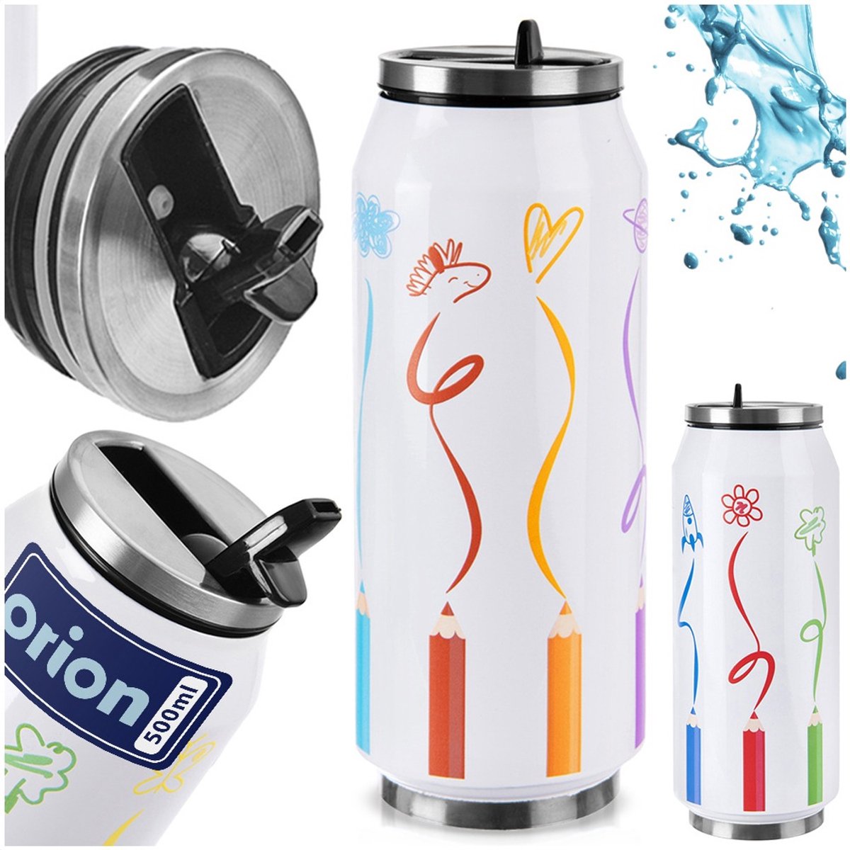 Thermosbeker Thermoskan 500 ml - Koffiebeker To Go - Theebeker - Thermische Mok - Drinkbeker