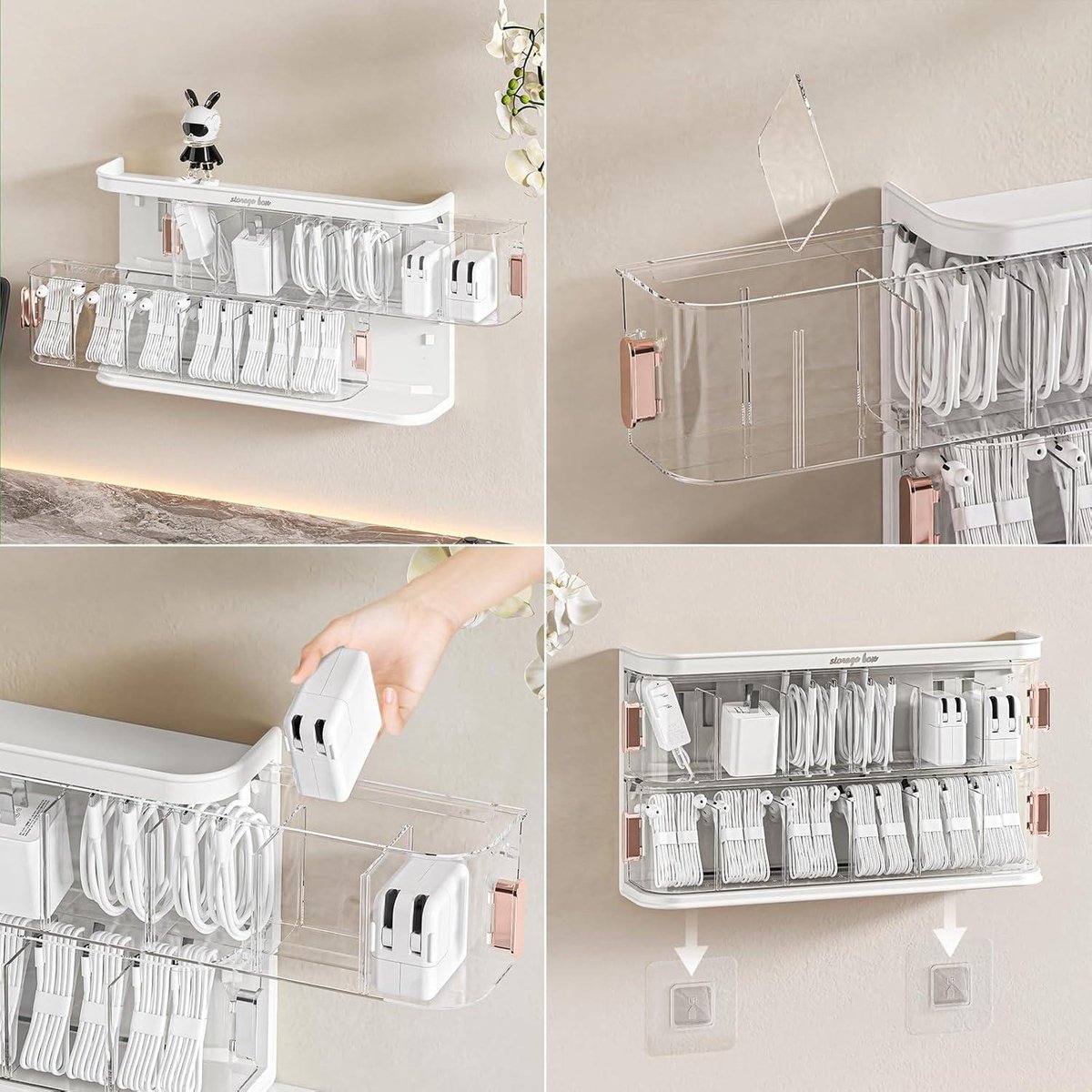 Snoer Organizer Kabels Houder Mobiele Telefoon Tafel