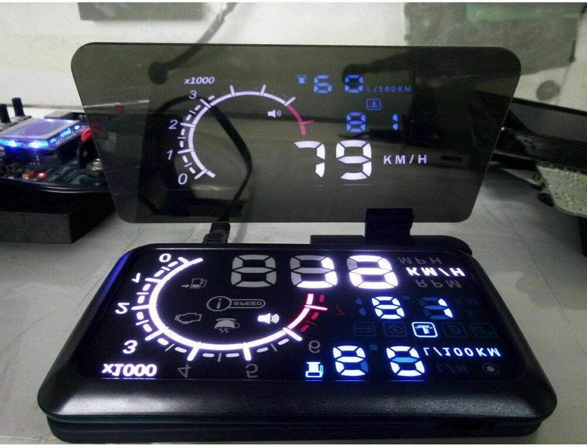HUD Universeel Auto Heads-Up Display – Snelheid & Navigatie Op Voorruit, Universeel Autoscherm