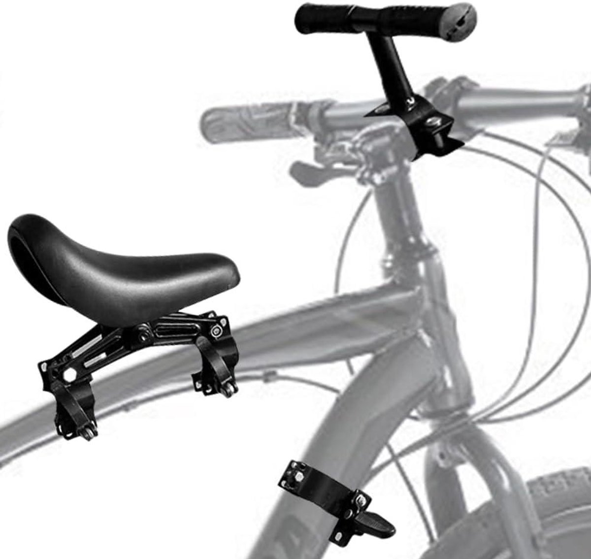 Fietszitje voor kinderen - Mountainbike kinderzitje met stuur en pedaal - Geschikt voor kinderen van 2-5 jaar.