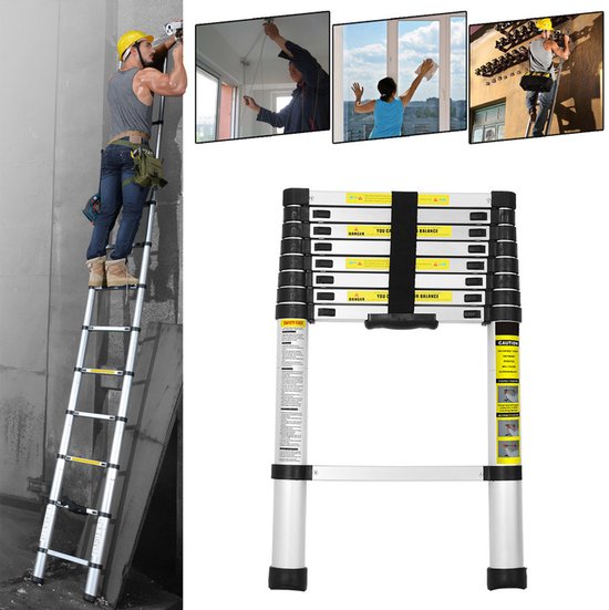Munk Enkelsport Ladder, Aluminium, B 350 Mm, Sportafstand 280 Mm Belastbaar Tot 150 Kg Verschillende Aantallen Sporten