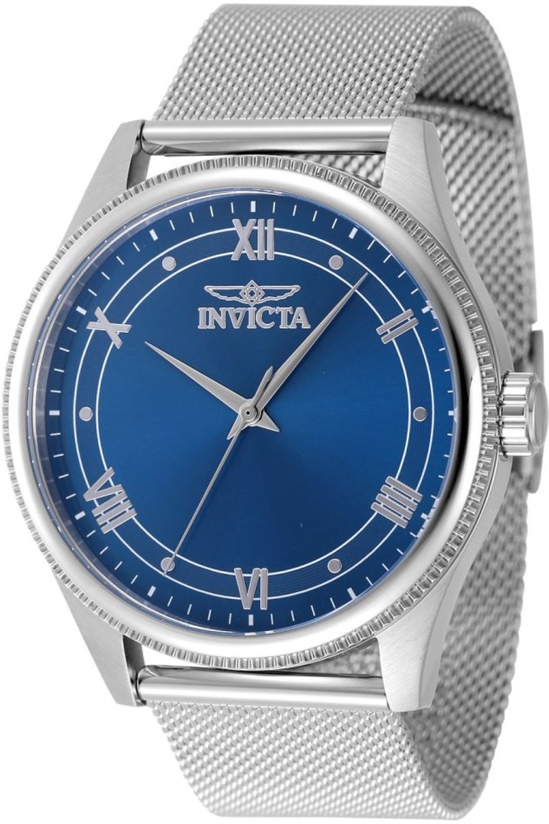 Invicta Celestial 48478 Heren Horloge - Waterdicht - Analoog - Quartz Uurwerk - Roestvrij Staal met blauwe Wijzerplaat - 43mm