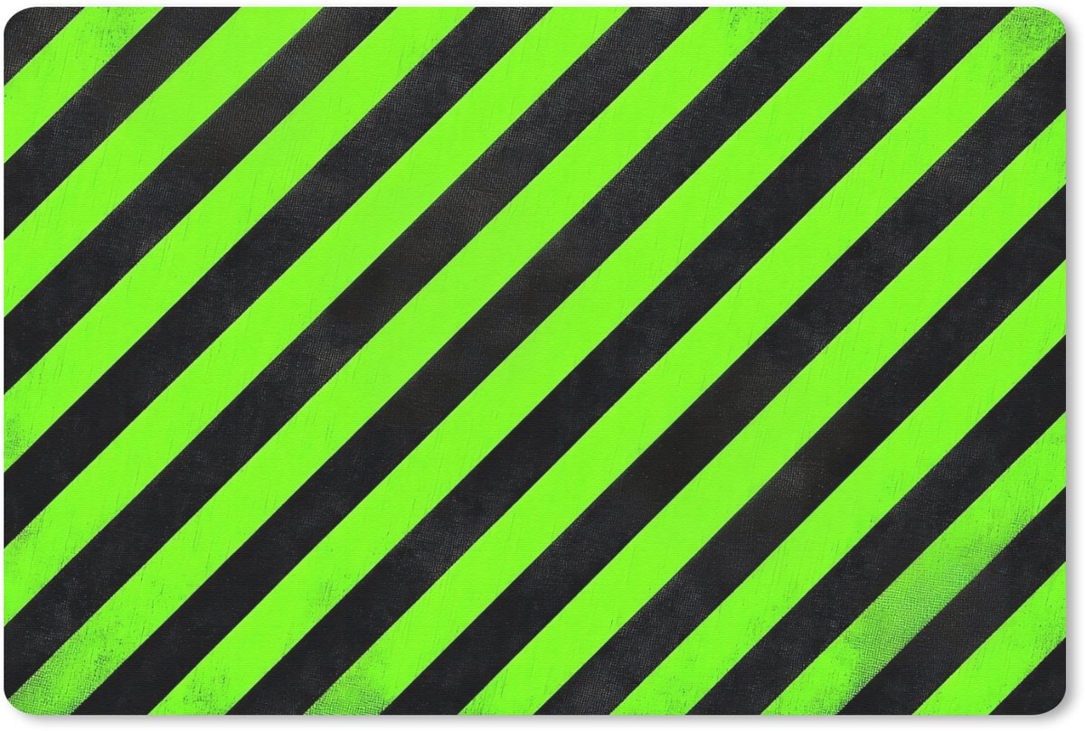 Muismat 27x18 cm - Mousepad Gaming - Strepen - Schuin - Groen - Muismatten