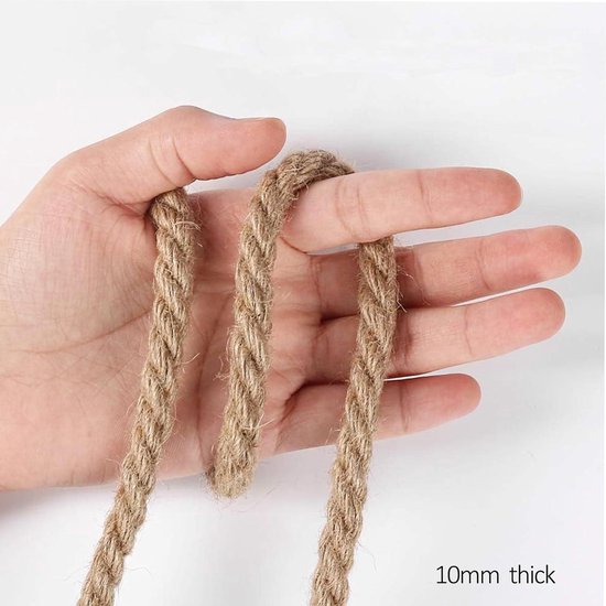 Corde De Sisal Naturel 6Mm-8Mm Corde De Sisal 10M-100M Pour Arbres À Chat, Décoration (6Mm X 20M