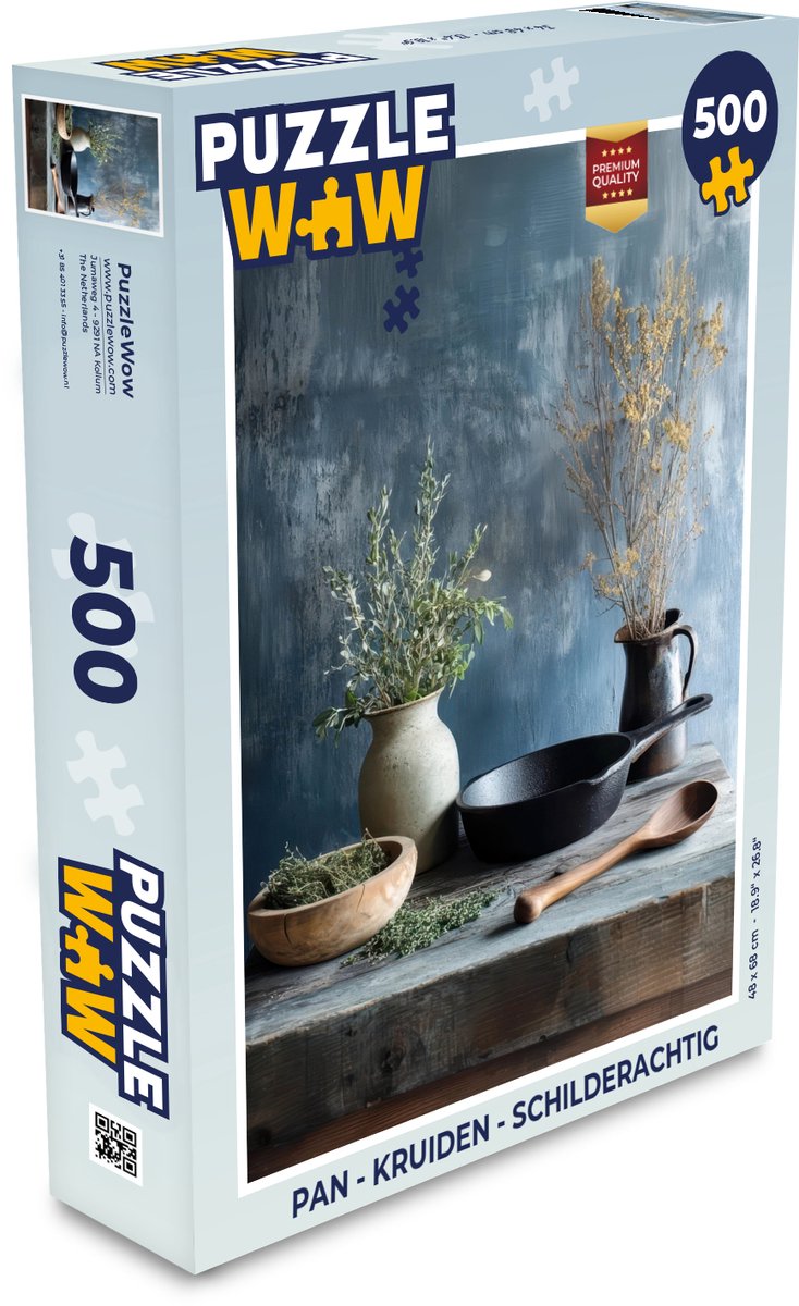 Puzzel Pan - Kruiden - Schilderachtig - Legpuzzel - Puzzel 500 stukjes