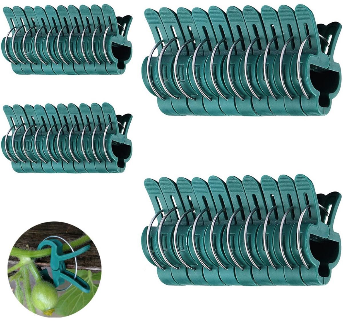 EXCITAT Plant Clips - Stabiliserende Plant Clips - Klimhulpmiddelen voor tomaten, komkommers, klimrozen en andere klimplanten - 20 grote en 20 kleine