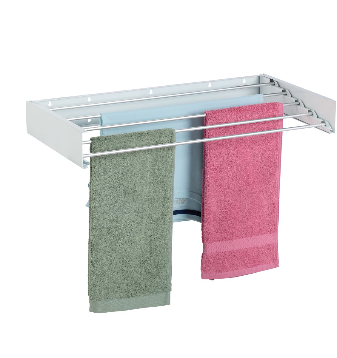 wanddroogrek inklapbaar - 15 x 80 x 40 cm - binnen - buiten - wit