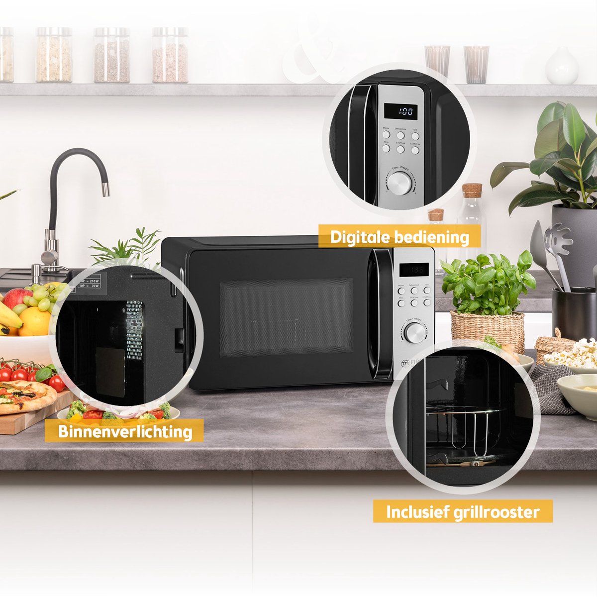 TZS First Austria Magnetron met Grill - 700W/800W thumbnail 4