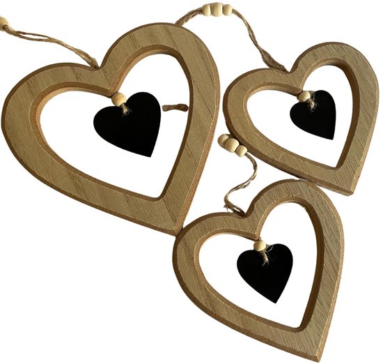 Houten hart - decoratief knutselen 1-50cm, verpakking van 1 stuks, hoogte x breedte: 7x7cm