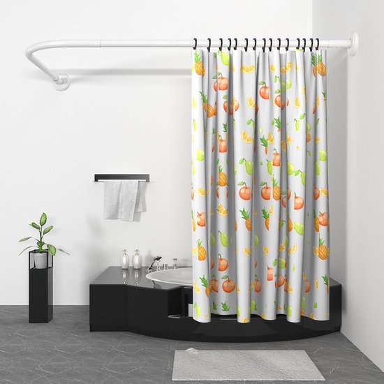 Tringle à rideau de douche - acier inoxydable - réglable - 1 pièce