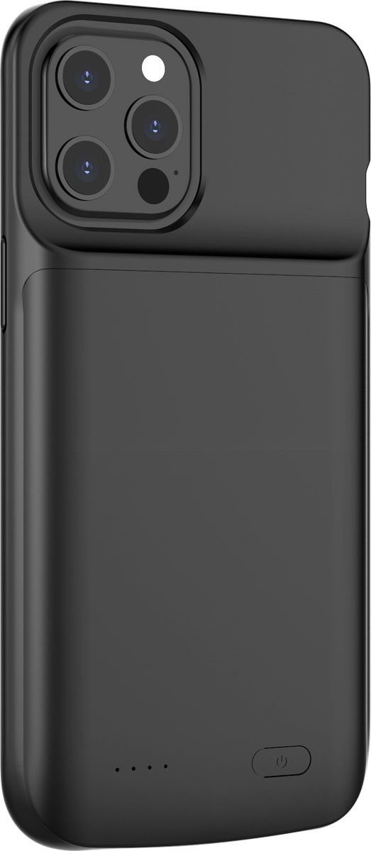 Geschik voor Apple iPhone 12 en 12 Pro - Distinction Smart Battery Case - Oplaadbaar Hoesje - Powerbank Hoesje - Accuhoesje - Zwart - 6800 mAh