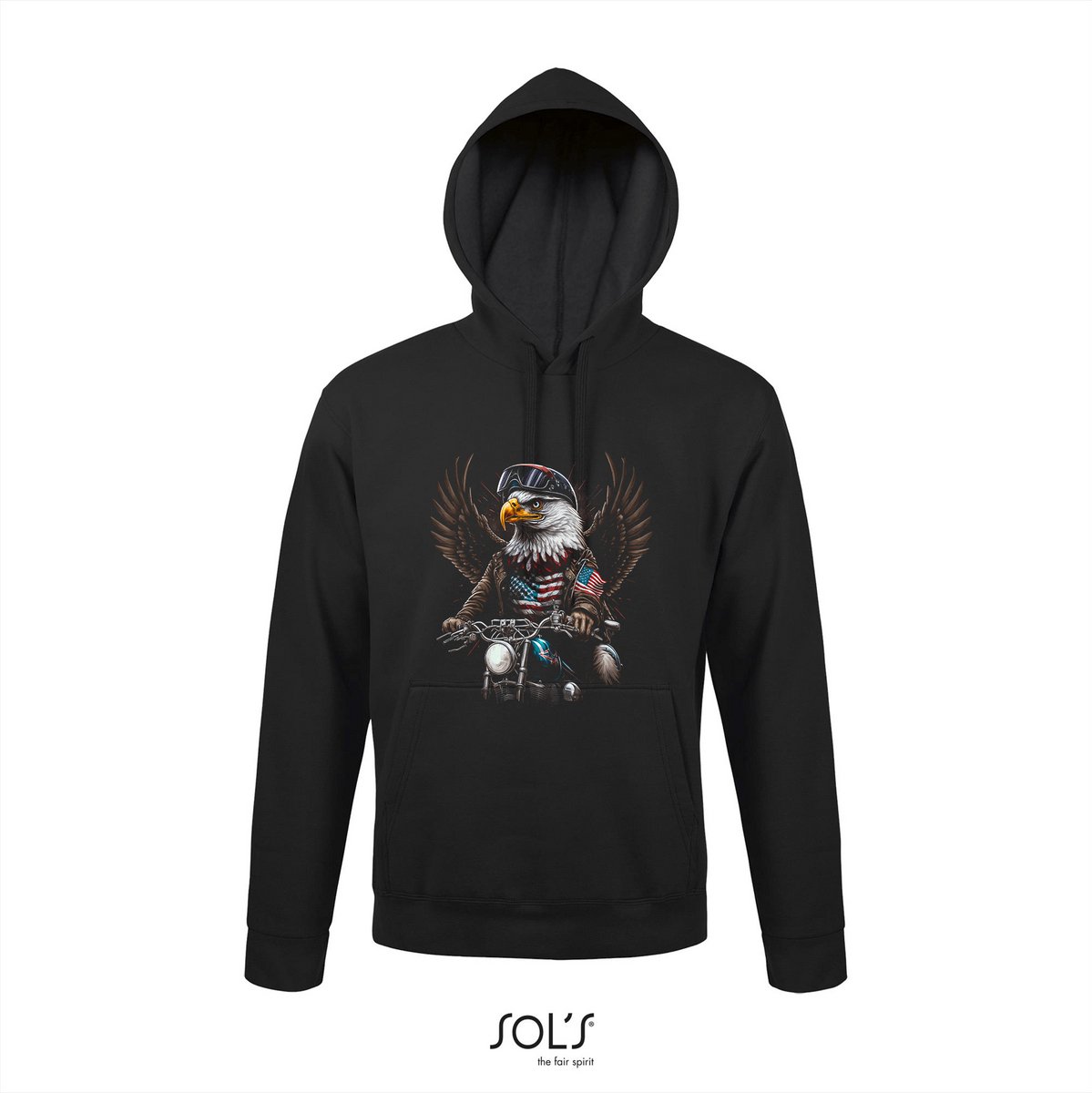 Hoody 3-151 Eagle op motor