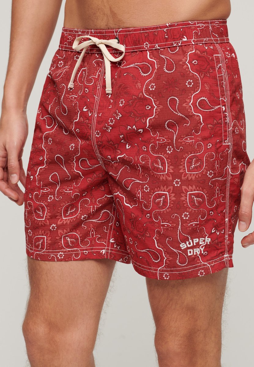Superdry Vintage gerecyclede ripstop zwemshort 43 cm Heren Zwembroeken Rood