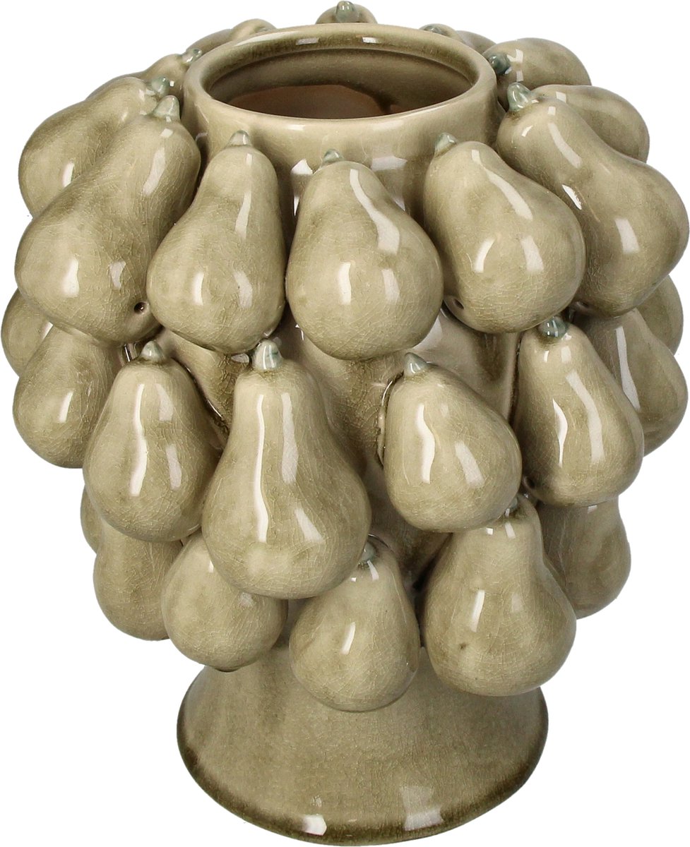 HD Collection Vaas Peren Aardewerk 22,5x22,5x24cm Beige
