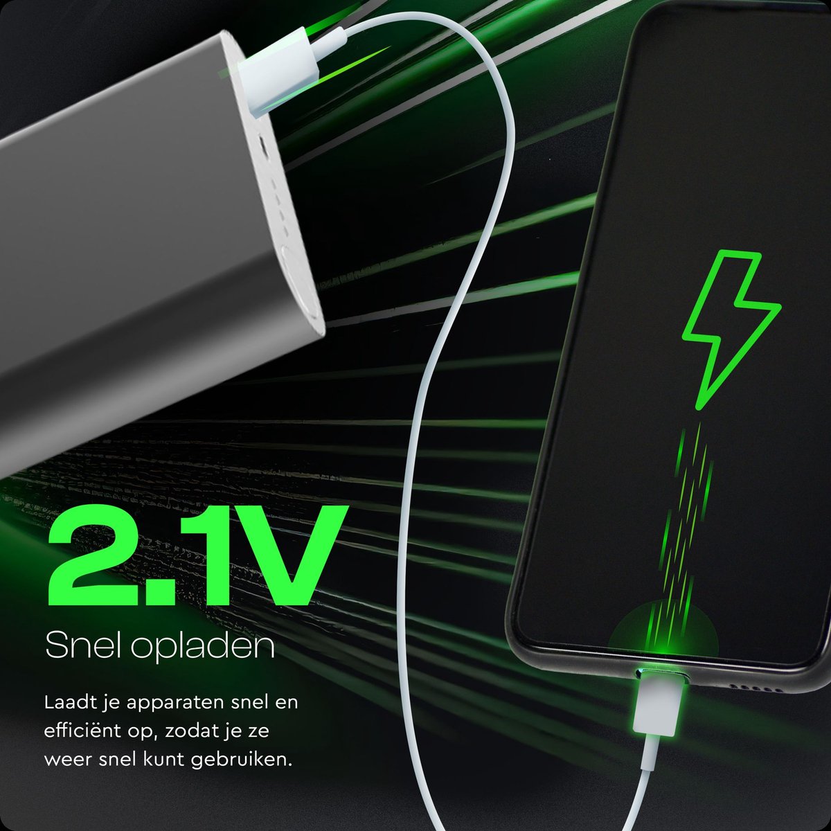 Koopjes Katwijk Powerbank 20000mAh Snellader met LED - afbeelding 2