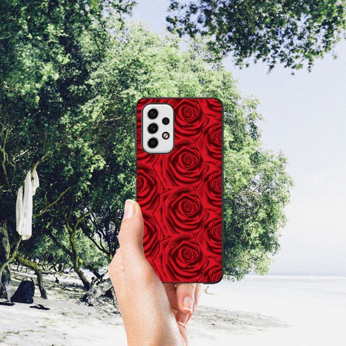Samsung Galaxy A23 Bloemen Hoesje Red Roses