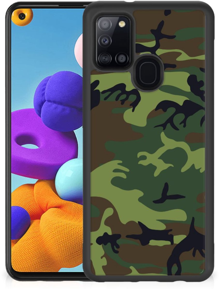 Samsung Galaxy A21s Bumper Case Army Dark