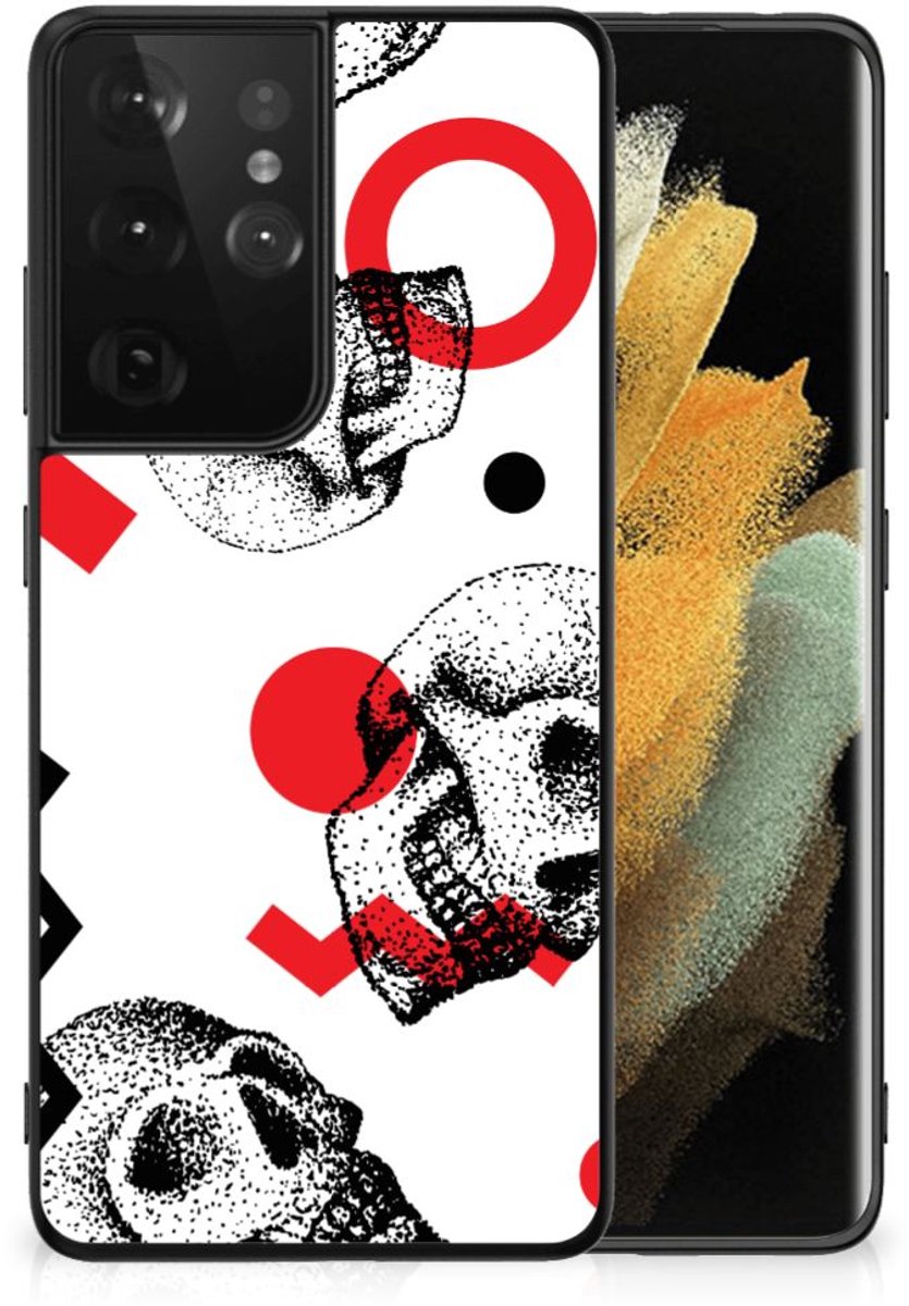 Telefoonhoesje Samsung Galaxy S21 Ultra Skull Red