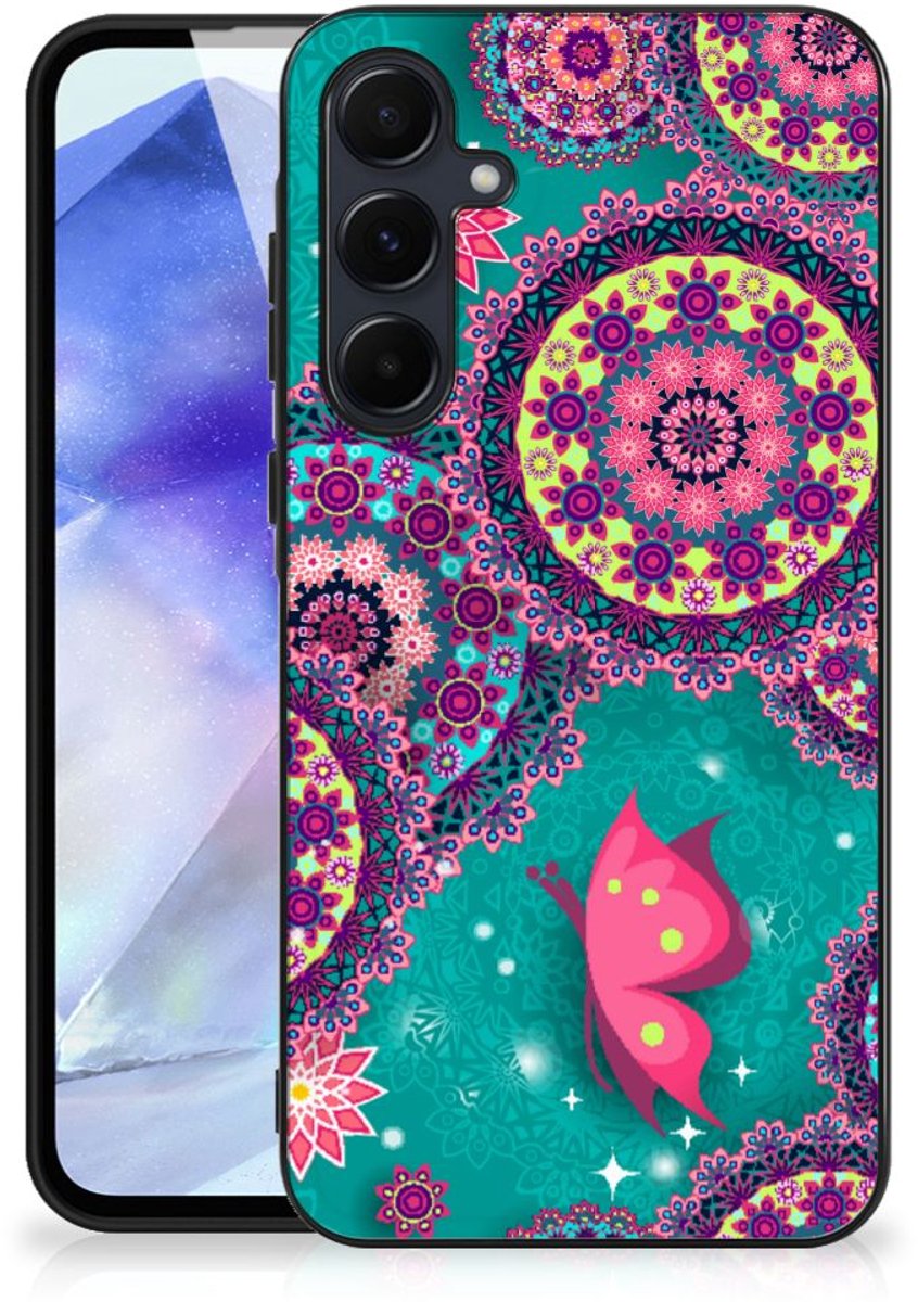 Samsung Galaxy A55 Leuk Telefoonhoesje Cirkels en Vlinders