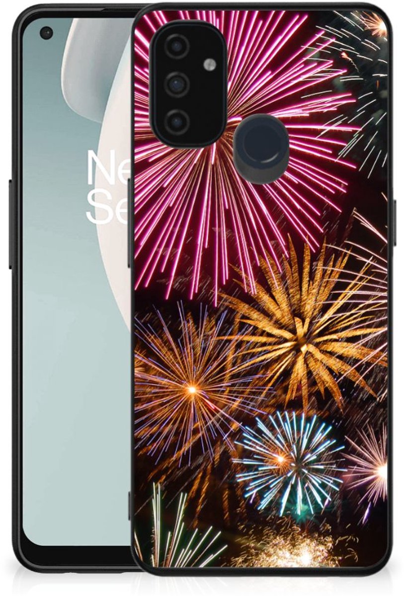 Back Cover voor OnePlus Nord N100 GSM Cover Vuurwerk
