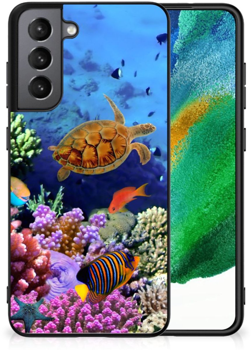Back Cover voor Samsung Galaxy S21FE Dierenprint Telefoonhoesje Vissen