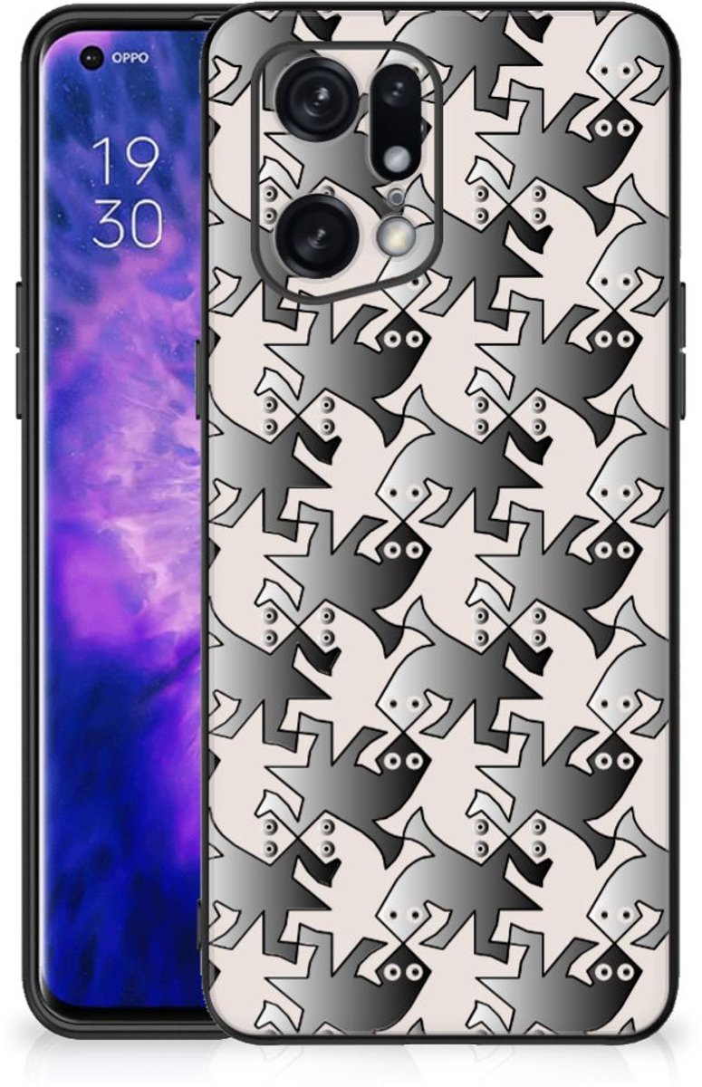 OPPO Find X5 Pro Dierenprint Telefoonhoesje Salamander Grey