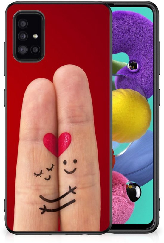 TPU Bumper Super comme cadeau de la Saint-Valentin Coque de téléphone portable Samsung Galaxy A51 avec bordure noire Love