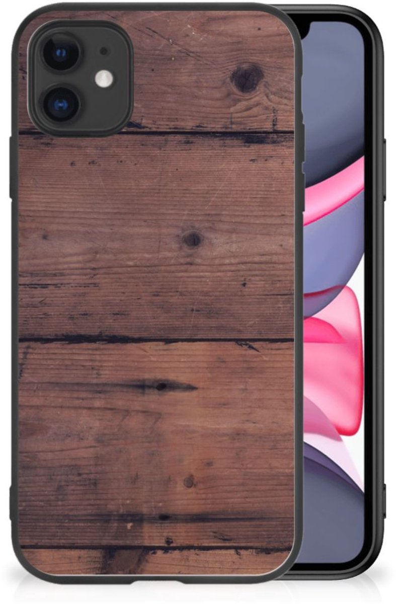 iPhone 11 Houten Print Telefoonhoesje Old Wood