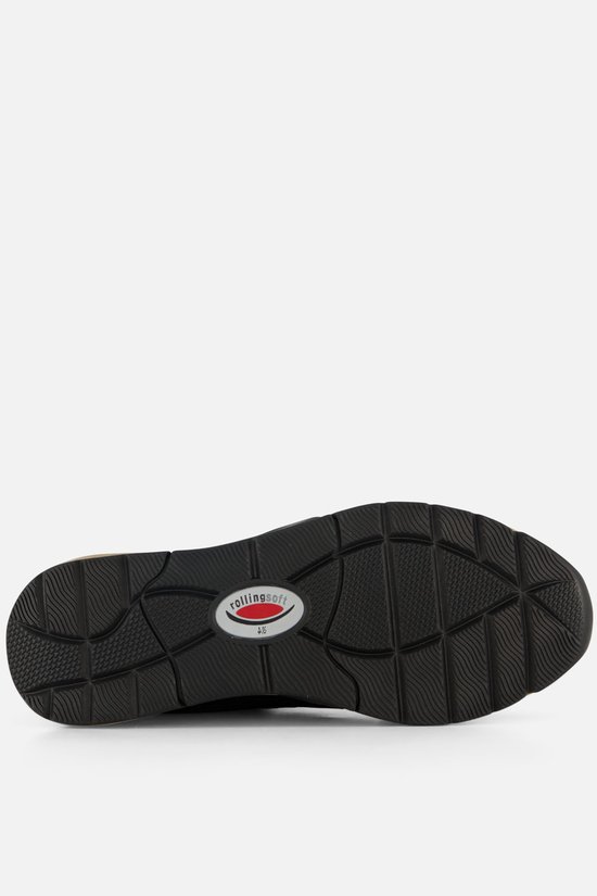 Zool van de sneaker met een grof profiel en het "rollingssoft" logo.