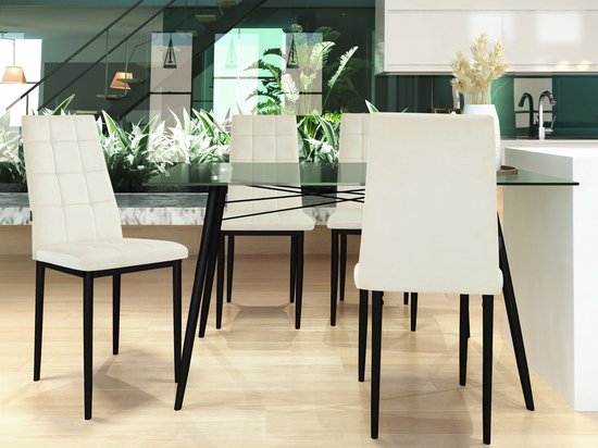 Mardili Plastic Eetkamerstoel Protector Set Van 4 - Transparante Stoelhoezen