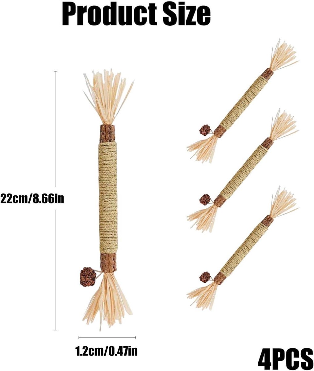 VEGCOO Katzenminze Sticks, 8 Stück Katzen-Kaustangen Silvervine-Katzen-Kaustangen