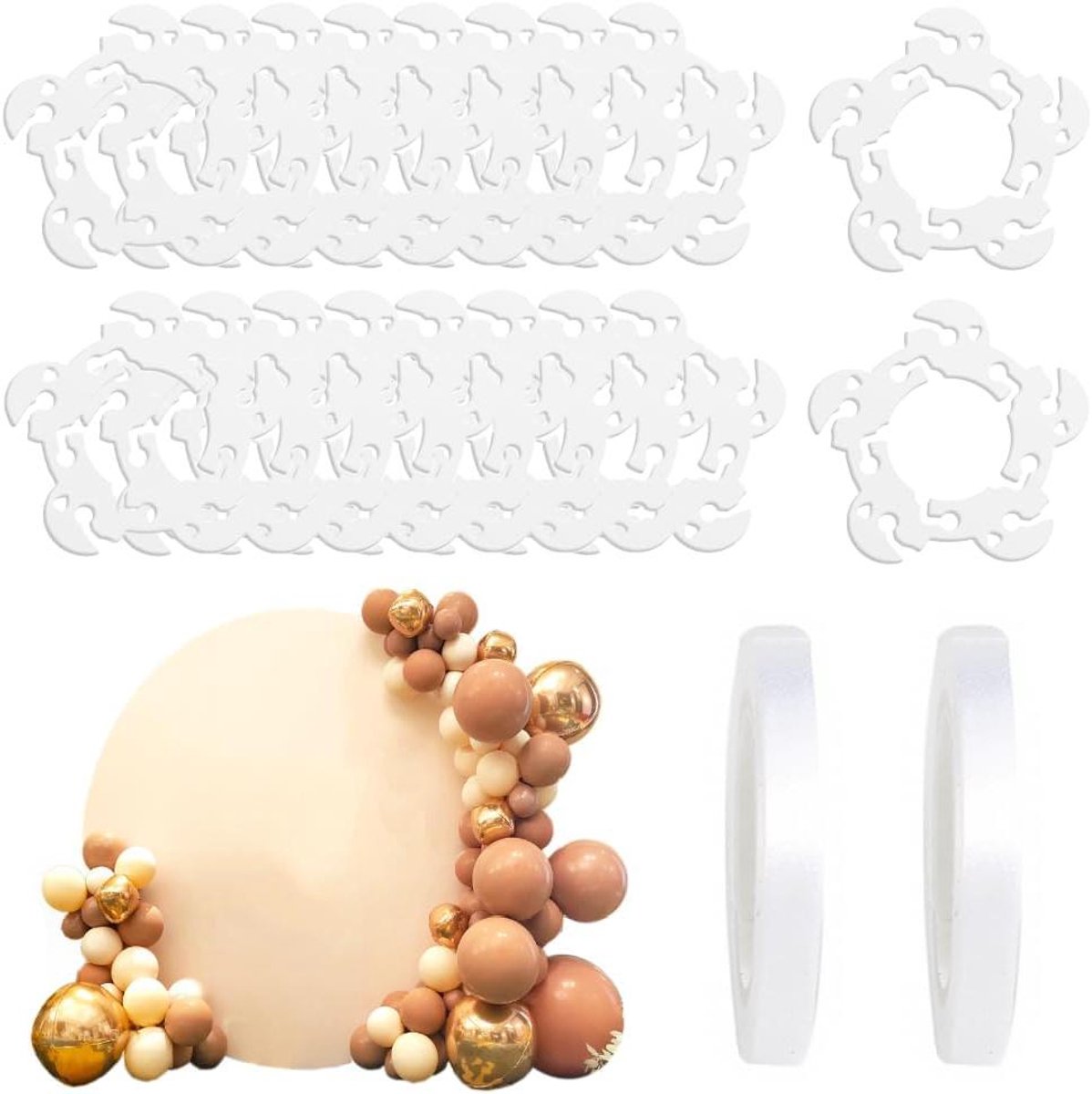 Inovra Plus - Ballonbloemenclips 100 stuks voor ballonstyling en slingers