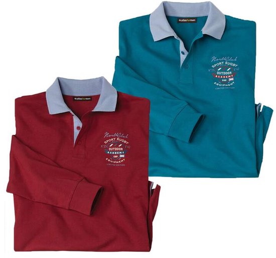 ATLAS FOR MEN - Set van 2 polo’s North Club - Heren - Verkrijgbaar in grote maten - 5XL
