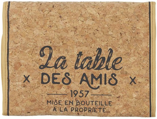 Cook Concept Wijnfles koeler/koelelement hoes - kurk look - 15 x 20 cm - Flessenkoeler - Wijnkoeler van Cook Concept — afbeelding 3