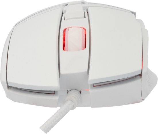 Baracuda RAPTOR RGB | Bedrade Gaming Muis | USB-A | 6400 DPI | Wit