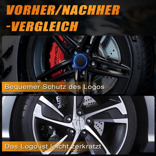 Tuning 3D Hars Naafdoppen Voor Aluminium Velgen – Set Van 4 Stickers – Met 3D-effect, Handbeschilderd, Italiaans Design – Past Op Fiat Abarth
