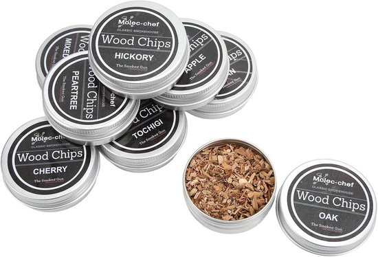 Allecto Plus - Houtsnippers voor Roken: 8 stuks Whiskey Hout Chips voor ...