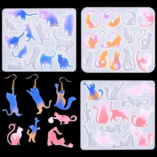 PH PandaHall 2 Stuks Oorbel Resin Mal Letter Nummer Hanger