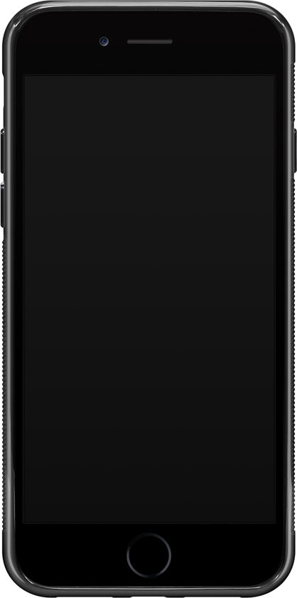 iPhone SE 2020 en verre - Twist marbré - Zwart - Coque arrière pour téléphone - Marbre - Casimoda