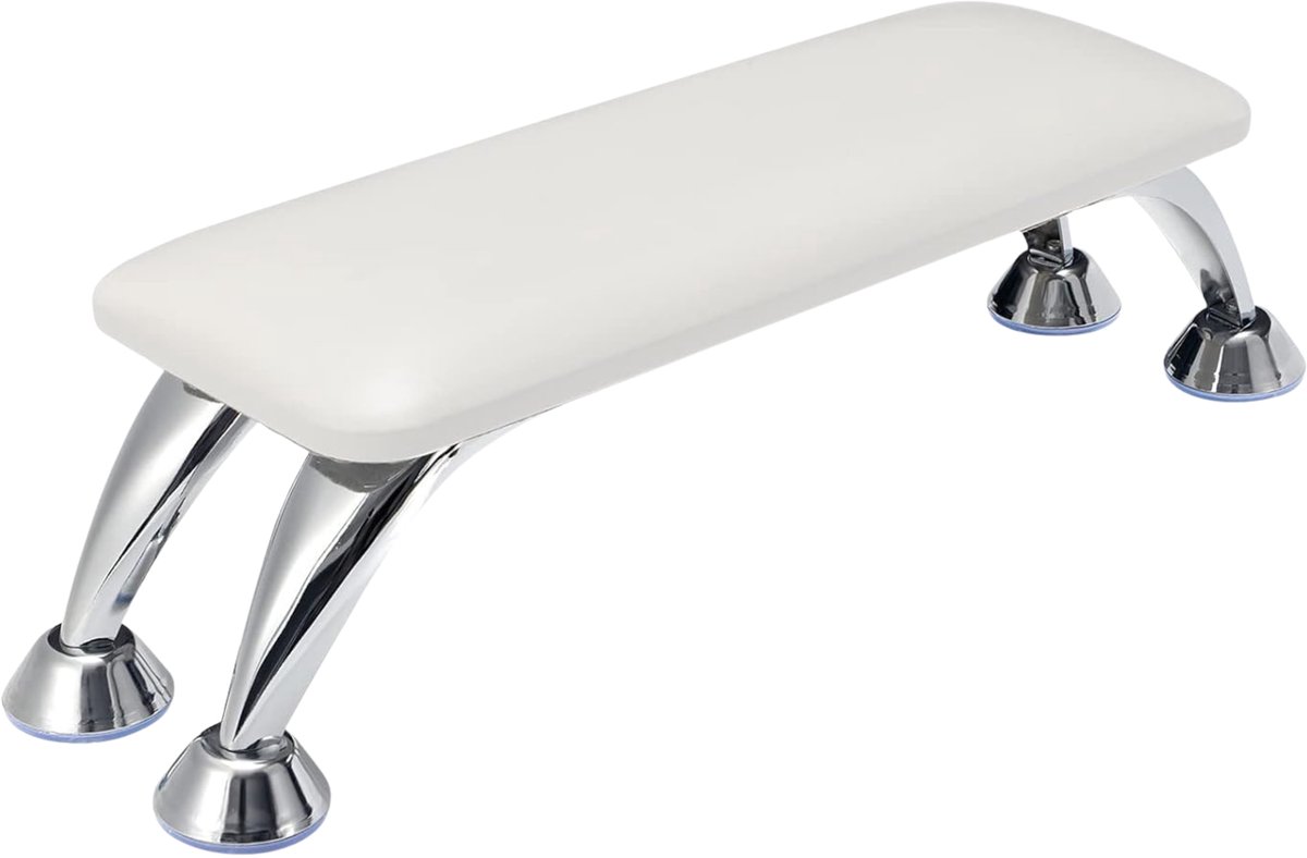 Guardian Beauty Nagelarmsteun - Leren - Handkussen - Wit - Nagelstylisten en Salons