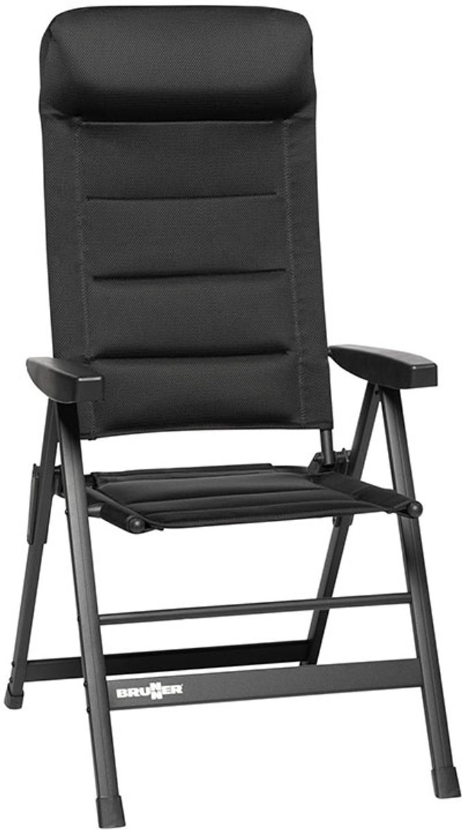 Brunner Klapstoel Skye 3D - Zwart - Verstelbare rugleuning (6 posities) - Aluminium Frame - Lichtgewicht 4,3 kg - 120 kg Draagkracht