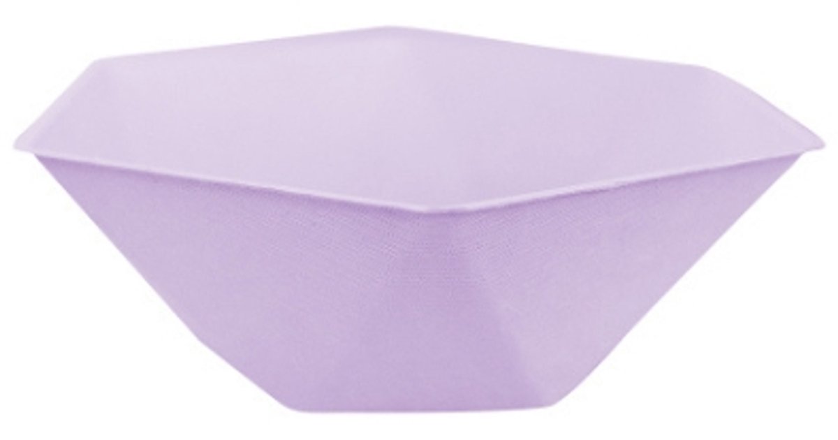 Colour Vert Decor Paars Diepe Borden - Zeshoekig - Set van 6 - 15,8 cm