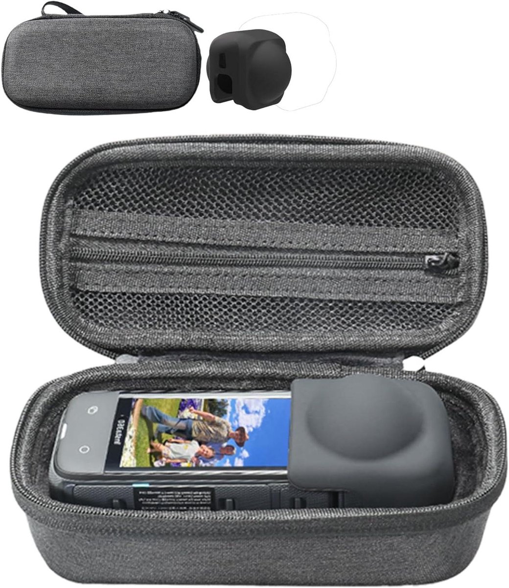 Allecto Plus - Sportcamera EVA-opbergtas Fit Size Zwart met zachter fluweel en meerdere zakken
