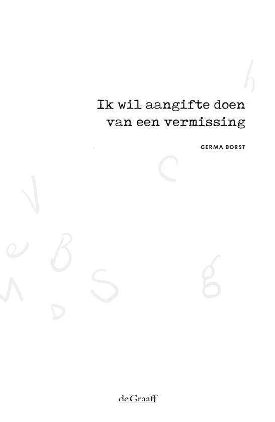 Ik wil aangifte doen van een vermissing - cover