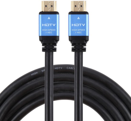 Câble HDMI 10 mètres 4K - HDMI vers HDMI - Version 2.0 - Haute vitesse - Câble HDMI 19 broches mâle vers HDMI 19 broches mâle - Ligne bleue