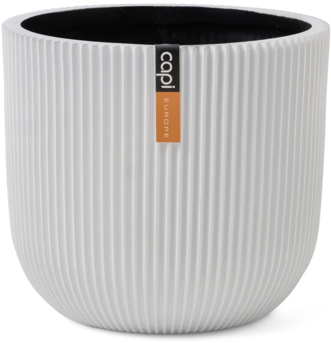 Capi Europe - Bloempot bol Groove Indoor - 17x15 - Wit - Opening Ø15 - Bloempot voor binnen - 5 jaar garantie - BGVWE133